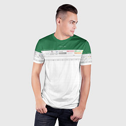 Футболка спортивная мужская Таблица Excel текстура, цвет: 3D-принт — фото 2