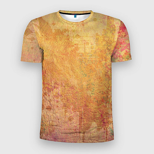 Мужская спорт-футболка Абстракция - red and yellow spots / 3D-принт – фото 1