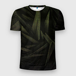 Мужская спорт-футболка Абстракция - green triangles