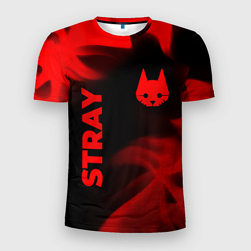 Мужская спорт-футболка Stray - red gradient вертикально / 3D-принт – фото 1
