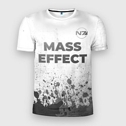 Мужская спорт-футболка Mass Effect - white gradient посередине