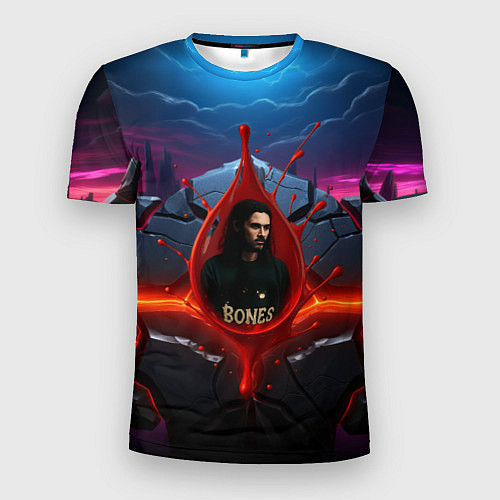 Мужская спорт-футболка Bones внутри капли / 3D-принт – фото 1
