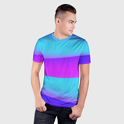 Футболка спортивная мужская Неоновый прилив, цвет: 3D-принт — фото 2