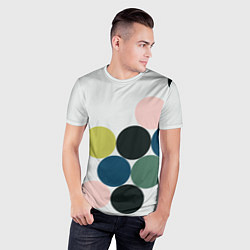 Футболка спортивная мужская Кластер чил - абстракция, цвет: 3D-принт — фото 2