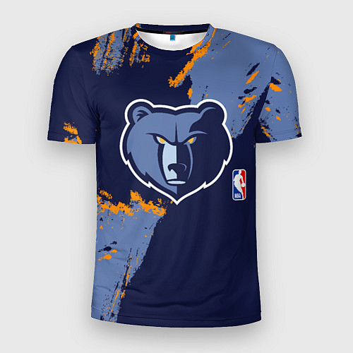 Мужская спорт-футболка Мемфис Гриззлис - логотип команды / 3D-принт – фото 1