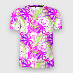 Мужская спорт-футболка Palm tree pink