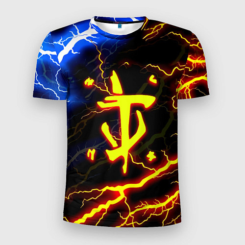 Мужская спорт-футболка Doom молнии шторм / 3D-принт – фото 1