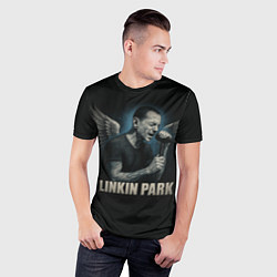 Футболка спортивная мужская Chester Bennington - Angel, цвет: 3D-принт — фото 2