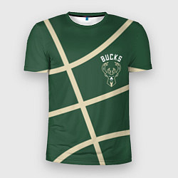 Мужская спорт-футболка Милуоки Бакс - баскетбольные линии