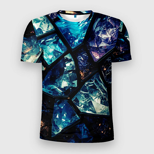 Мужская спорт-футболка Текстура драгоценных камней / 3D-принт – фото 1