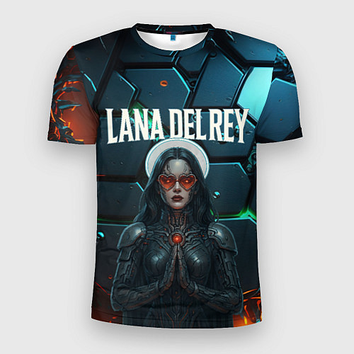 Мужская спорт-футболка Lana Del Rey в стиле киберпанка / 3D-принт – фото 1
