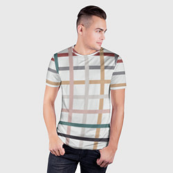 Футболка спортивная мужская Плетенка пастельная, цвет: 3D-принт — фото 2
