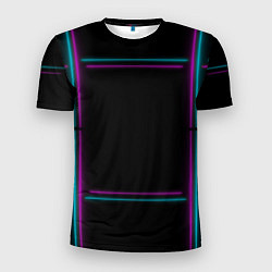 Мужская спорт-футболка Neon pink light blue