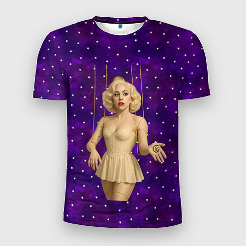 Мужская спорт-футболка Леди Гага марионетка / 3D-принт – фото 1