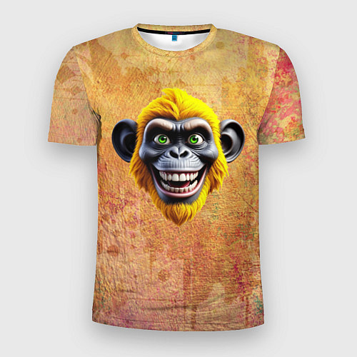 Мужская спорт-футболка Желтая сумасшедшая обезьяна / 3D-принт – фото 1