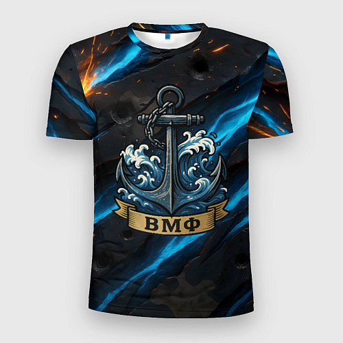 Мужская спорт-футболка Якорь ВМФ / 3D-принт – фото 1