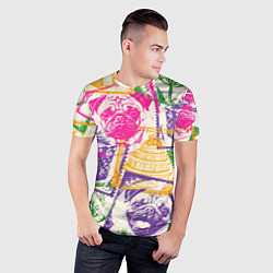 Футболка спортивная мужская Мопс и праздник, цвет: 3D-принт — фото 2