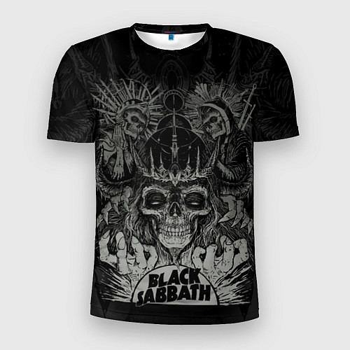 Мужская спорт-футболка Black Sabbath death skull / 3D-принт – фото 1