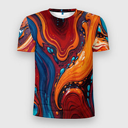 Футболка спортивная мужская Пламя и синева, цвет: 3D-принт
