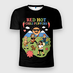 Мужская спорт-футболка Red Hot Chili Peppers, мультяшный стиль