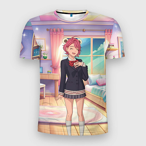 Мужская спорт-футболка Дандадан Сиратори Айра смущается / 3D-принт – фото 1