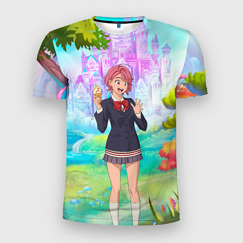 Мужская спорт-футболка Дандадан Сиратори Айра держит мороженое / 3D-принт – фото 1