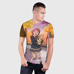 Футболка спортивная мужская Сиратори Айра Дандадан с щенком, цвет: 3D-принт — фото 2