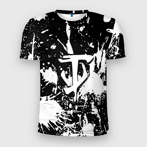 Мужская спорт-футболка Doom белые краски / 3D-принт – фото 1