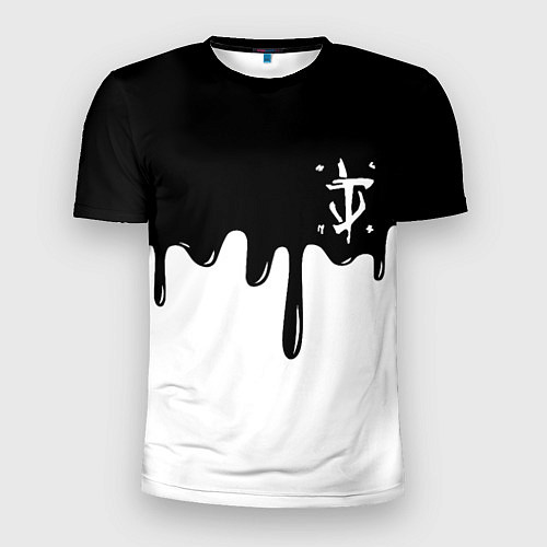 Мужская спорт-футболка Doom logo жидкие краски / 3D-принт – фото 1