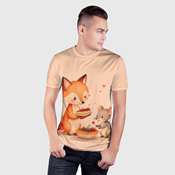 Футболка спортивная мужская Пироги с лисой, цвет: 3D-принт — фото 2