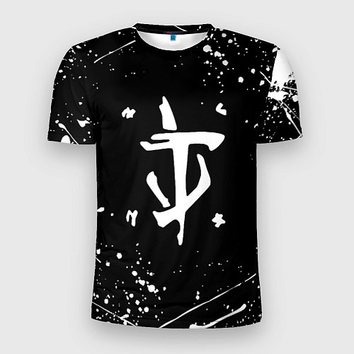 Мужская спорт-футболка Doom краски белые / 3D-принт – фото 1