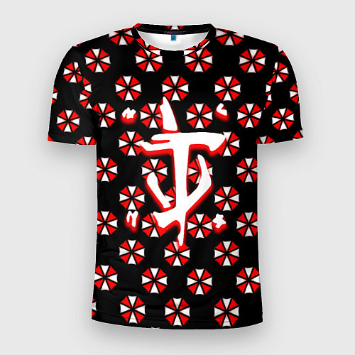 Мужская спорт-футболка Doom x resident evil pattern / 3D-принт – фото 1
