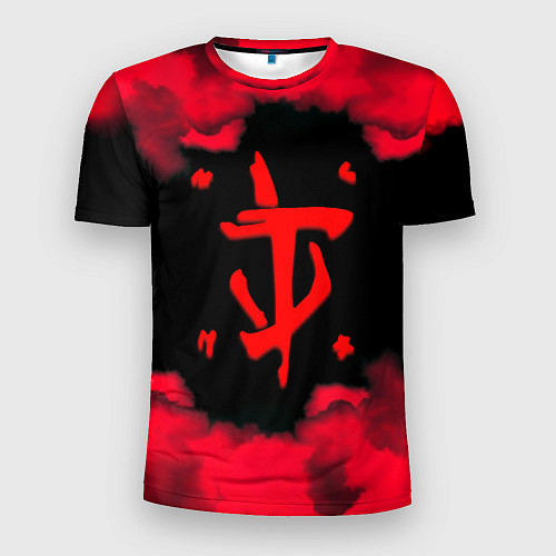 Мужская спорт-футболка Doom огненные краски / 3D-принт – фото 1