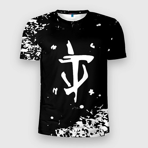 Мужская спорт-футболка Doom белый всплеск красок / 3D-принт – фото 1