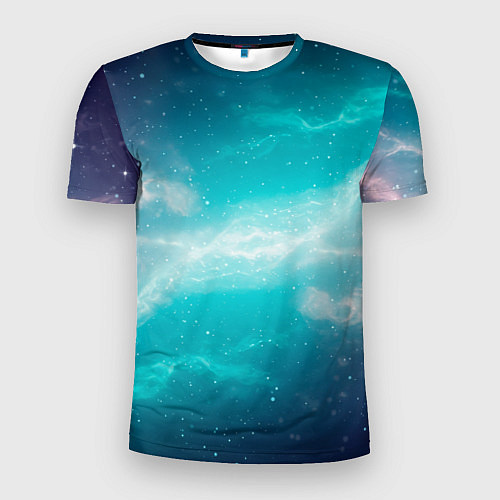 Мужская спорт-футболка Галактическое сияние небес / 3D-принт – фото 1