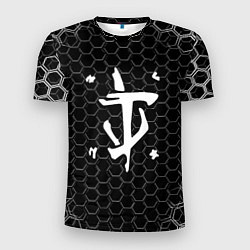 Футболка спортивная мужская Doom соты текстура, цвет: 3D-принт