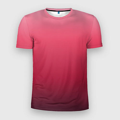 Мужская спорт-футболка Градиент гранатовый / 3D-принт – фото 1