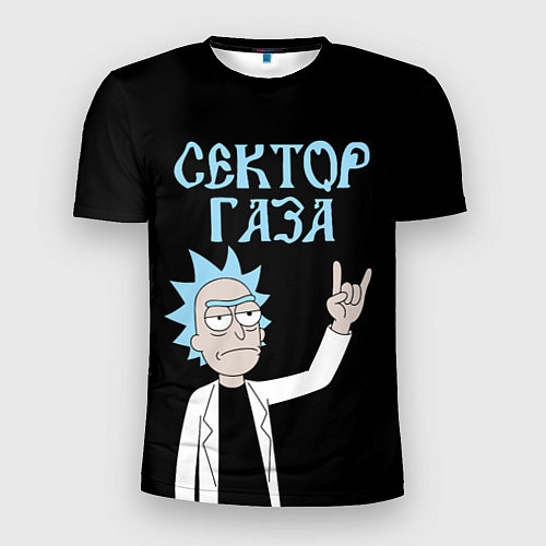 Мужская спорт-футболка Сектор Газа и Рик Санчес из Рик и Морти / 3D-принт – фото 1