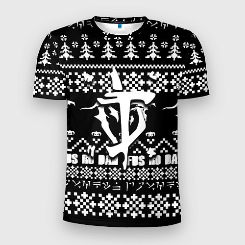 Мужская спорт-футболка Doom x elders scrolls pattern / 3D-принт – фото 1