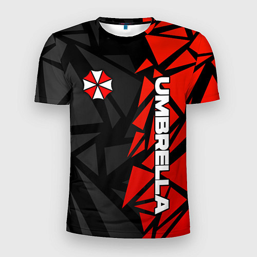 Мужская спорт-футболка Umbrella corp - красные фрагменты / 3D-принт – фото 1