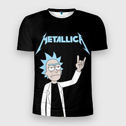 Мужская спорт-футболка Metallica и Рик рокер из Рик и Морти