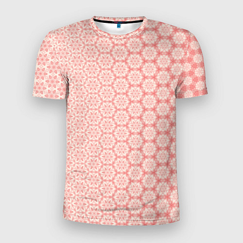 Мужская спорт-футболка Розовый узорчатый градиент / 3D-принт – фото 1