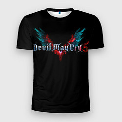 Мужская спорт-футболка Devil may cry 5 лого