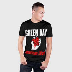 Футболка спортивная мужская Green Day, American idiot, цвет: 3D-принт — фото 2