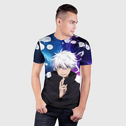 Футболка спортивная мужская Годжо Сатору расширение территории, цвет: 3D-принт — фото 2