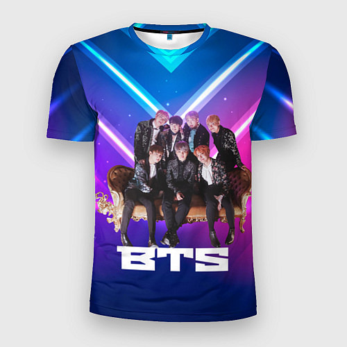 Мужская спорт-футболка BTS группа на диване / 3D-принт – фото 1