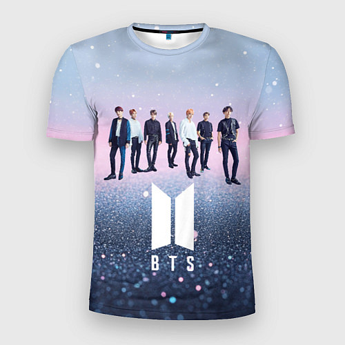 Мужская спорт-футболка BTS нежный блестящий фон / 3D-принт – фото 1