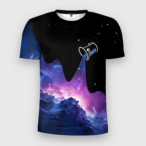 Мужская спорт-футболка Потеки космической краски / 3D-принт – фото 1