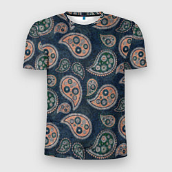 Футболка спортивная мужская Индийский деним, цвет: 3D-принт
