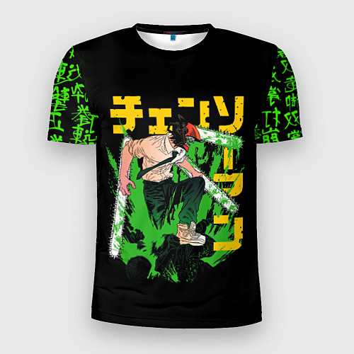 Мужская спорт-футболка Аниме Человек бензопила / 3D-принт – фото 1